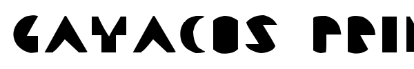 Gayacos Primaria Bastarda font preview